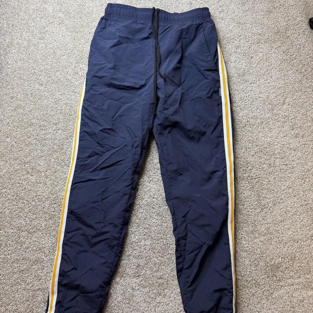 Vintage Boathouse Track Pants Womens Large Blue Stripe Elastic Waist Pockets USA